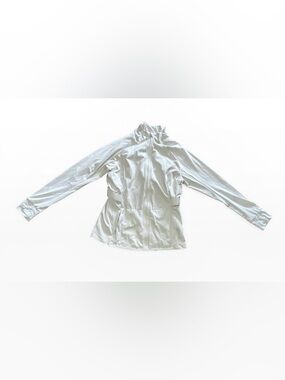 Women's White Utility Zip Jacket, Size Large